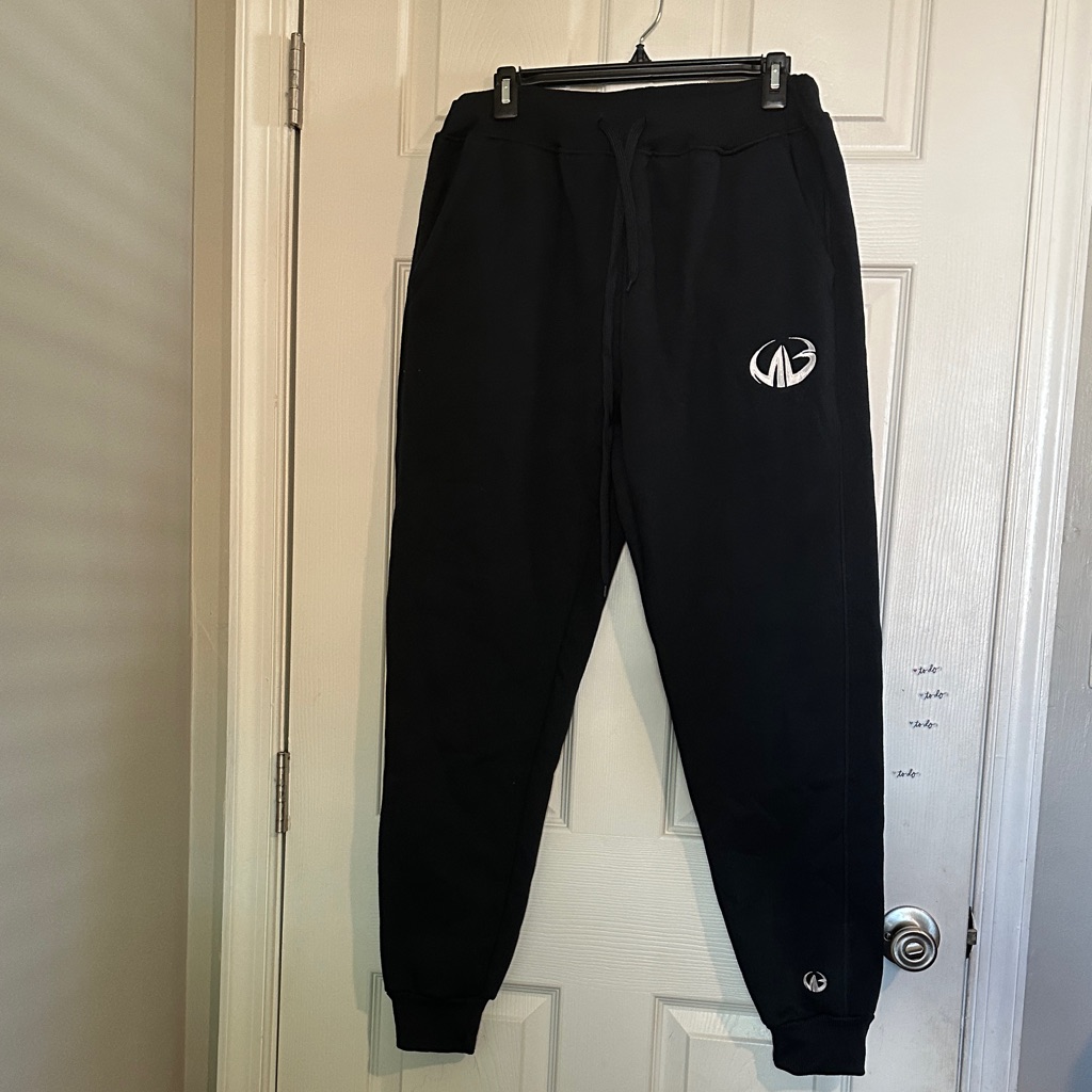 Black Joggers With Unique Logo